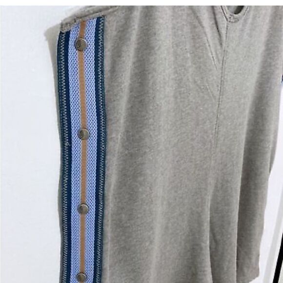 NWOT FP Movement Varsity Stripe Snap Fleece Romper L - Picture 8 of 9